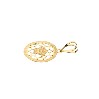 آویز گردنبند طلا 18 عیار زنانه طرح ورساچه کد MM2255 - 03