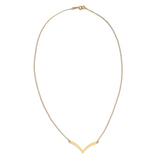 گردنبند طلا 18 عیار زنانه با زنجیر حلقه ای (فلامینگو) مدل MM2183 - 02
