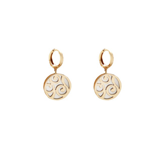 گوشواره 18 عیار موج و صدف کوچک کلیپسی جدید