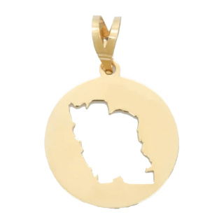 آویز گردنبند طلا 18 عیار زنانه طرح MM2269 نقشه ی ایران