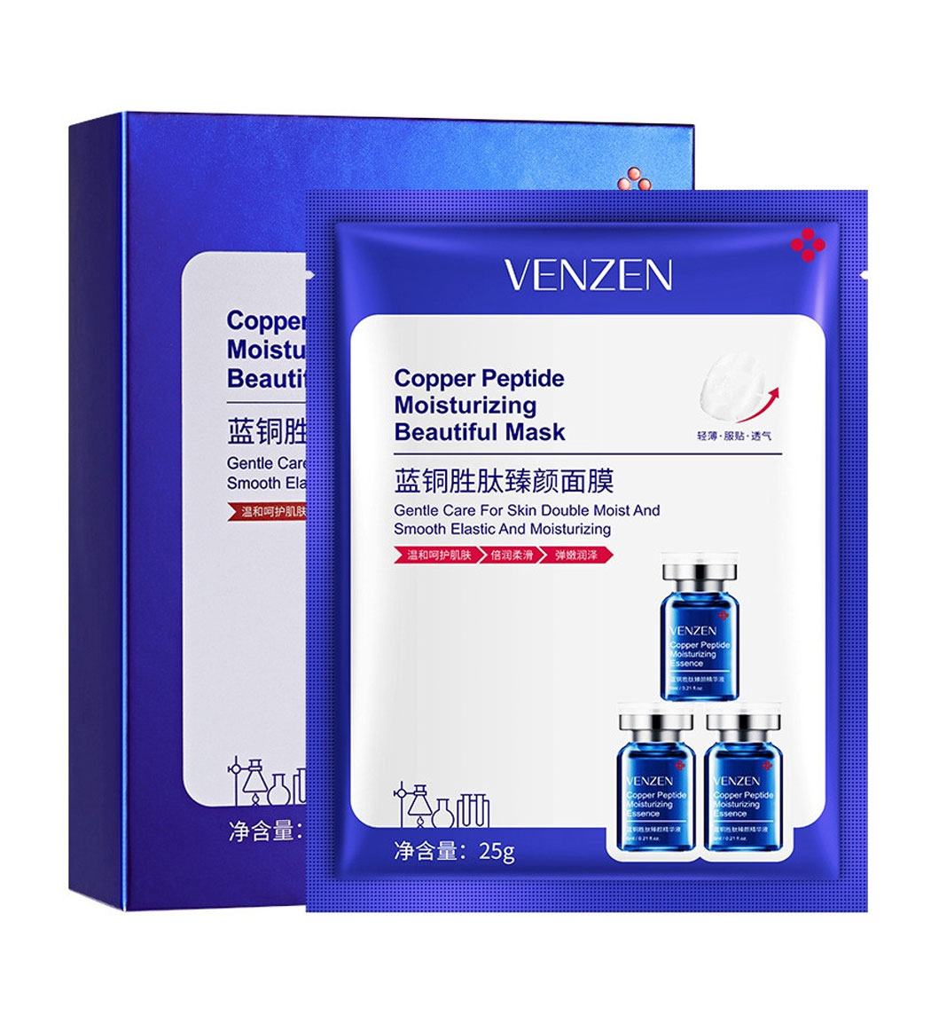 ماسک صورت مدل Copper Peptide وزن 25 گرم ونزن نمای ۲
