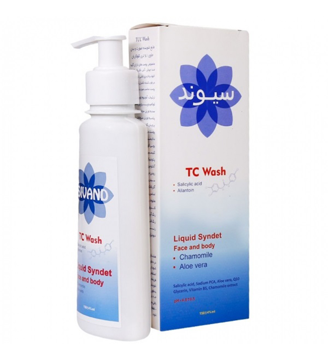 ژل شستشو صورت و بدن سیوند حاوی 1% تری کلوکاربان حجم 150میلی لیتر نمای ۲