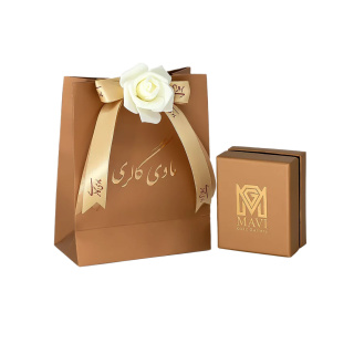 گوشواره طلا 18 عیار مدل البرناردو بافت مثلثی دو رنگ - 02