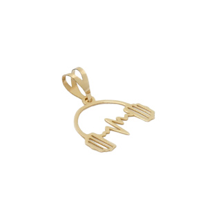 آویز گردنبند طلا 18 عیار زنانه طرح MM2265 هدفون - 01