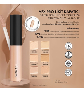 کانسیلر مایع با پوشانندگی بالا مدل vfx pro حجم 7 میل فارماسی - 02
