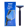 خودتراش مردانه مدل Rubber Grip بسته 5 عددی سیلور