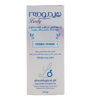 ژل بهداشتی بانوان لیدی هیدرا فم مرطوب کننده ناحیه واژینال 150میل هیدرودرم - 02