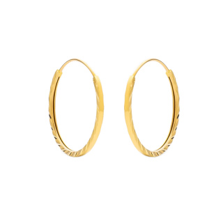 گوشواره حلقه ای طلا 18 عیار زنانه مدل ME1247 مهر گالری - 02