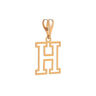آویز گردنبند طلا 18 عیار زنانه طرح H مدل MM2106 - 01