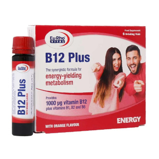 ویال خوراکی B12 پلاس 6 عدد یوروویتال - 01