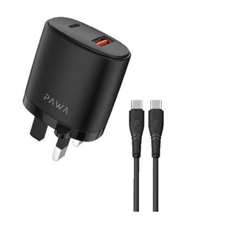 آداپتور 38W و کابل تایپ سی به تایپ سی پاوا مدل TRAVEL CHARGER PACK PDQC3uKCC