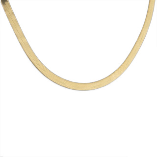 گردنبند طلا 18 عیار زنانه مدل MM1718 طرح نفرتیتی-هرینگبون