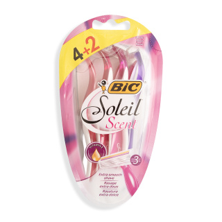 خودتراش سه تیغه مدل Soleil Scent بلیستر (4+2) عددی بیک