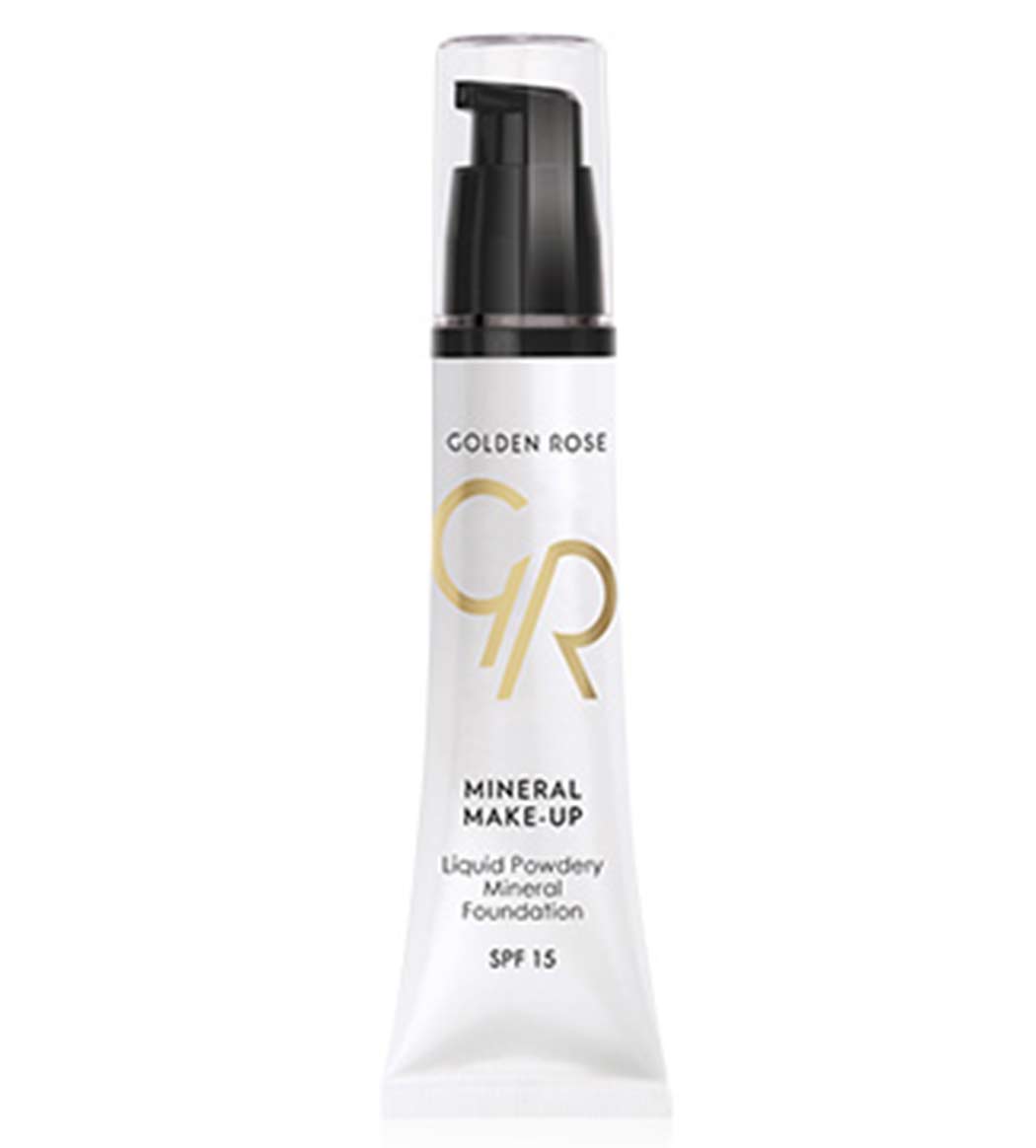 کرم پودر مینرال SPF 15 حاوی ویتامین E و A حجم 30میل گلدن رز نمای ۲