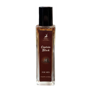 عطر جیبی مردانه مدل Capitan Black حجم 35 میلی لیتر الحمبرا