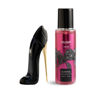عطر جیبی زنانه تاینی مدل Good Girl به همراه بادی اسپلش زنانه النترا تاینی مدل Delight