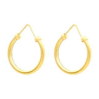 گوشواره طلا 18 عیار مدل حلقه ای لونا ایلونا گالری