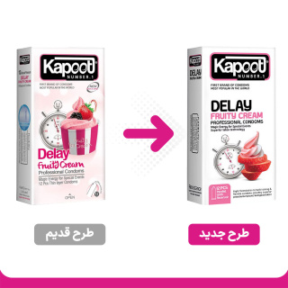 کاندوم مدل Delay Fruty Cream بسته 12 عددی کاپوت - 01