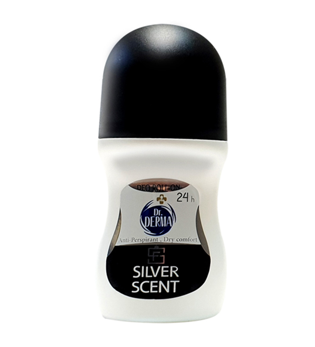 دئودورانت رولی مردانه مدل Silver Scent حجم 50میل دکتر درما نمای ۲