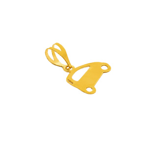 آویز گردنبند طلا 18 عیار زنانه طرح ماشین کد MM2361 - 01