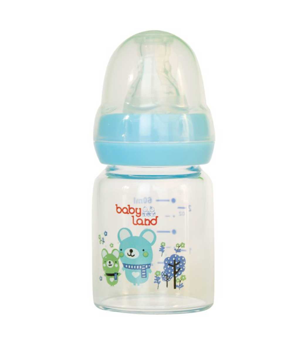 شیشه شیرخوری فاقد BPA کد 466 حجم 60 میل ارسال با رنگ رندوم بی بی لند نمای ۲