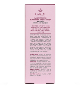کرم ضد آفتاب رنگی ایلابرت با SPF50 مناسب پوست چرب و نرمال حجم 40 میلی لیتر - 03