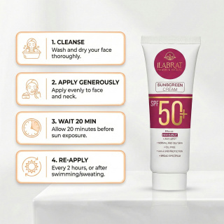 ضد آفتاب بی رنگ با SPF50 مناسب پوست چرب و نرمال حجم 40 میلی لیتر ایلابرت - 08