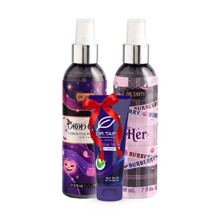 پک دو عددی بادی اسپلش مدل Good Girl و Burberry Her + آبرسان هدیه دکتر تافی