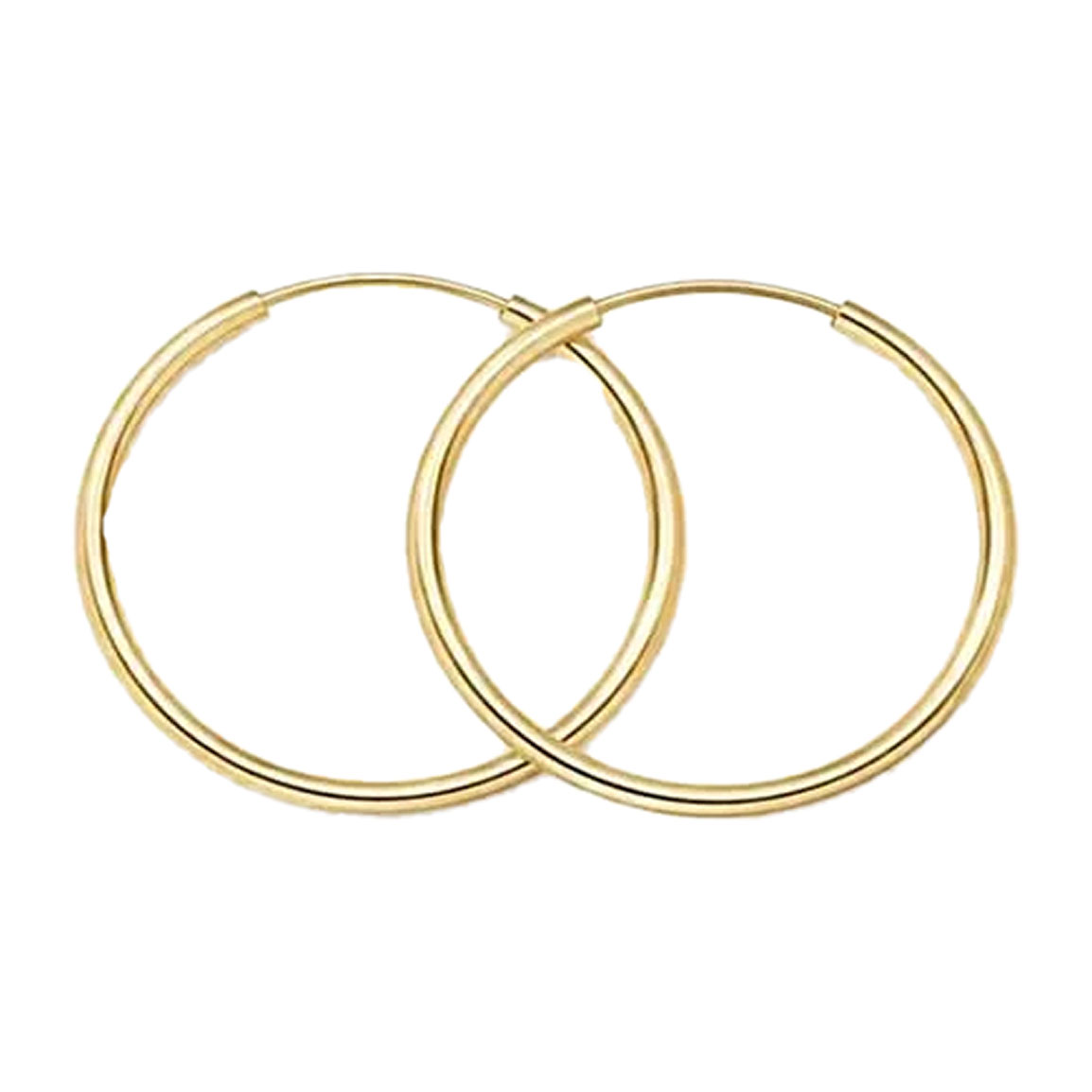 گوشواره حلقه ای طلا 18 عیار مدل مینیمال ساده