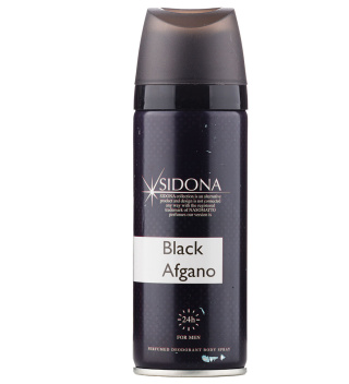 اسپری دئودورانت مردانه سیدونا مدل Black Afgano حجم 200 میلی لیتر