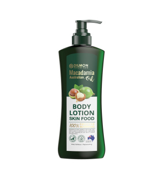 لوسیون بدن حاوی روغن ماکادمیا بدون پارابن حجم 400 میلی لیتر دیلمون