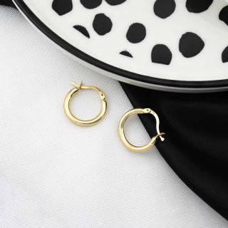 گوشواره طلا 18عیار مدل حلقه ساده - 01
