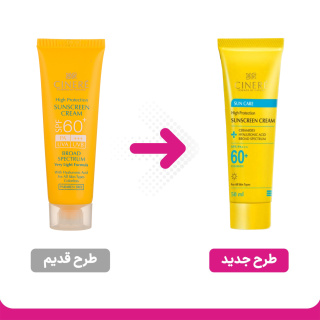 کرم ضد آفتاب SPF60+ بدون رنگ مناسب انواع پوست سینره - 01