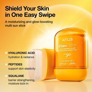 ضد آفتاب استیکی بی رنگ مدل Glow Stick با SPF50 وزن 17.5 گرم آنوا - 03