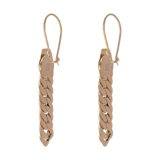 گوشواره طلا 18 عیار زنانه زرمان مدل ZME0855 طرح کارتیه حصیری - 02