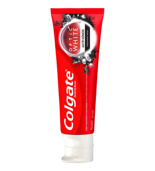 خمیر دندان سفید کننده زغالی کلگیت مدل Optic White حجم 50 میل کلگیت