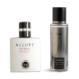 عطر جیبی مردانه مدل Allure Homme Sport النترا تاینی به همراه بادی اسپلش مردانه مدل Vip