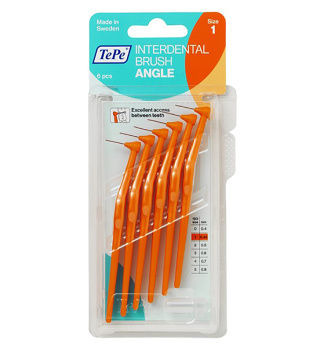 مسواک بین دندانی مدل Angle با برس نرم سایز 1 بسته 6 عددی ته په