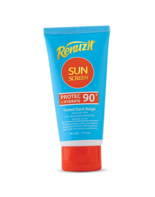 کرم ضد آفتاب رنگی رینوزیت با SPF90 مناسب پوست حساس حجم 50 میلی لیتر