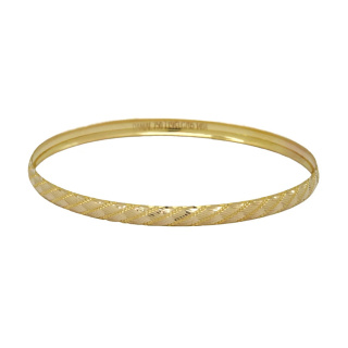 النگو طلا کم اجرت 18 عیار زنانه مدل MB1888 سایز 3
