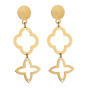 گوشواره طلا 18 عیار زنانه مدل ME1010 طرح ونکلیف