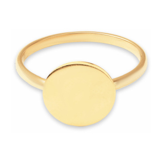 انگشتر طلا 18 عیار مدل سکه ای 1 سایز 54