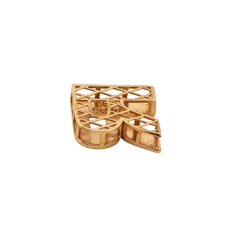 آویز گردنبند طلا 18 عیار زنانه طرح حرف R کد MM2146 - 04