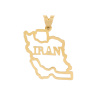 آویز گردنبند طلا 18 عیار زنانه طرح ایران کد MM2293 مهر گالری