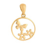 پلاک طلا 18 عیار مدل پروانه کد N3154 میوگلد