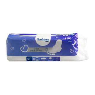 نوار بهداشتی بالدار ضخیم سایز XL بسته 10 عددی پنبه ریز - 02