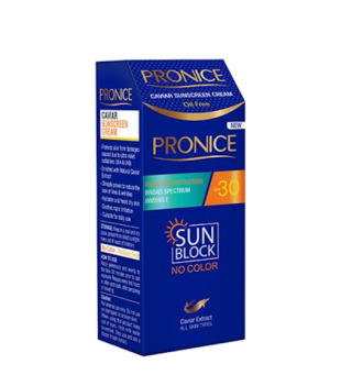 کرم ضد آفتاب بی رنگ خاویار SPF30 حجم 50 میل پرونایس