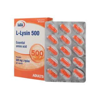 کپسول ال لیزین 500 میلی گرم بسته 30 عددی یوروویتال - 01