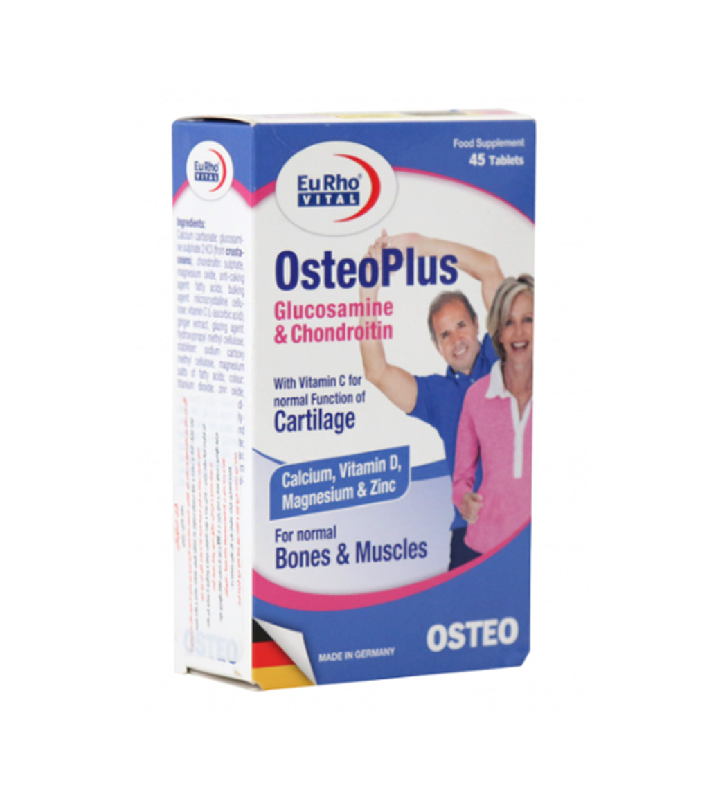 قرص استئو یوروویتال مدل Plus بسته 45 عددی