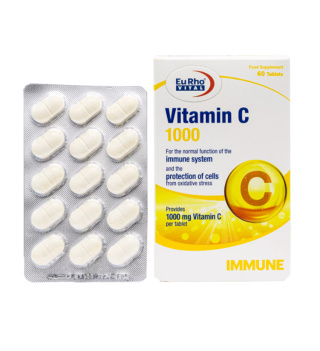 قرص ویتامین C 1000 میلی گرم بسته 60 عدد یوروویتال - 02